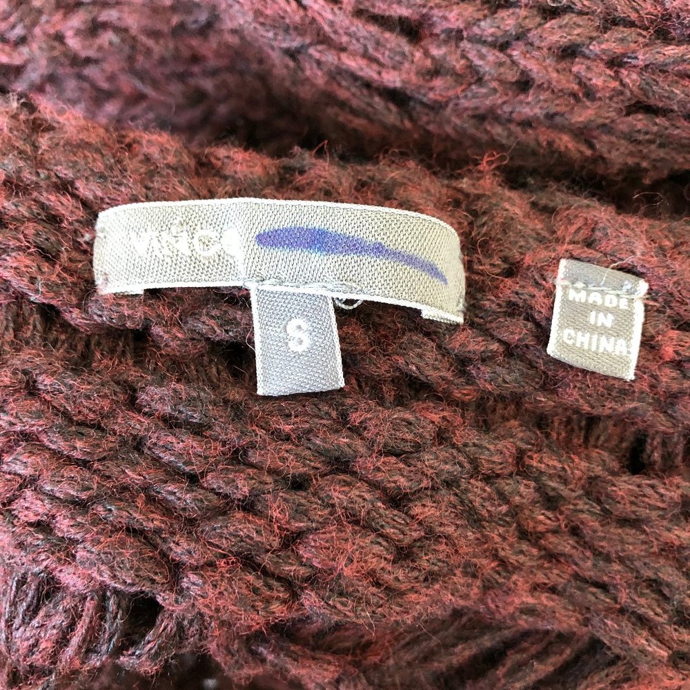 Vince Loose Knit Sweater Open Weave Marled Space D - Picture 8 of 9